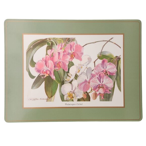 Pimpernel Orchids Cork Backed Place Mats by Jill Walker Set of 4 with Box - Picture 2 of 10